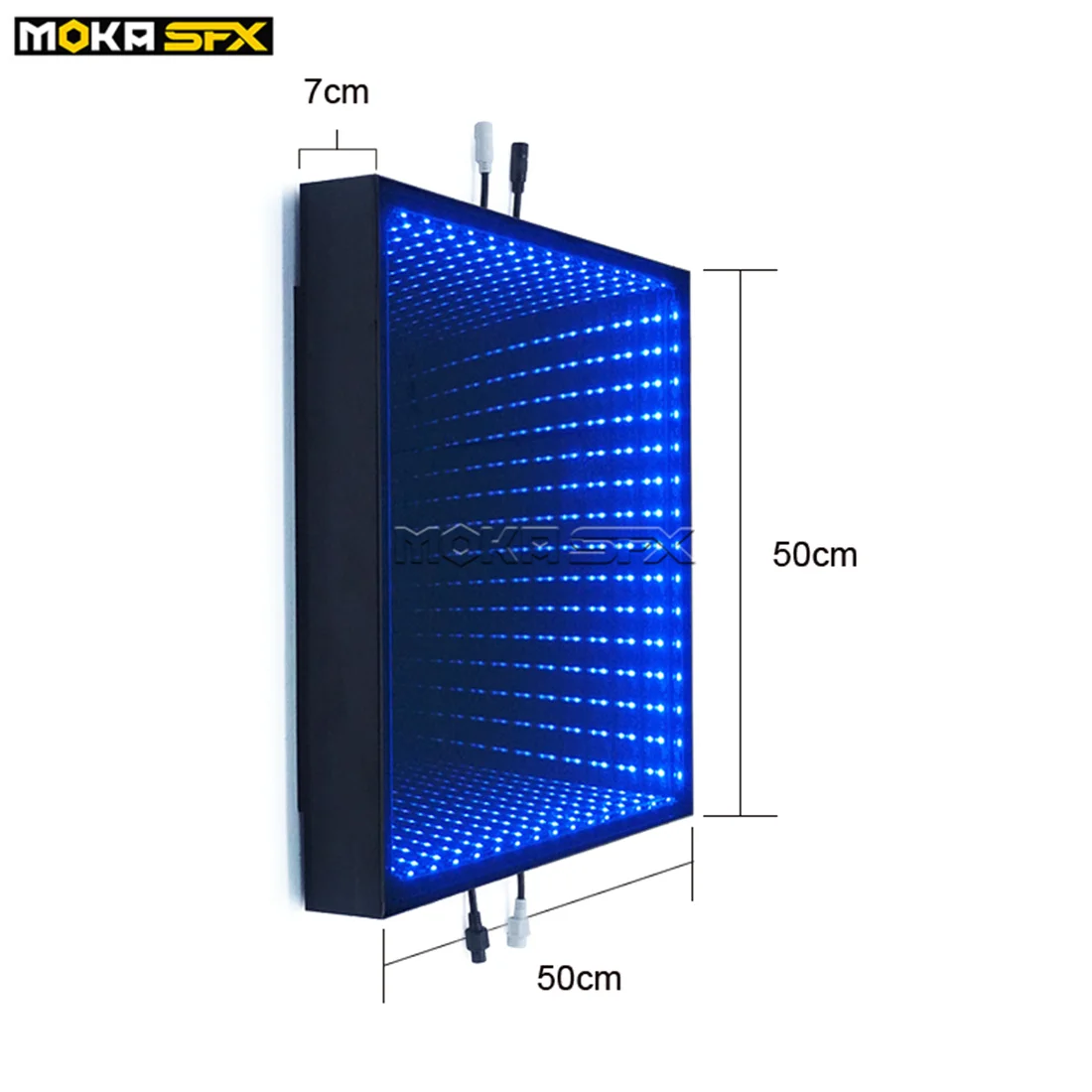 MOKA SFX 3D Infinit LED podłoga szkło hartowane lustro parkiet taneczny 50x50cm RGB LED piętro Panel wodoodporny klub Pub SD sterowania