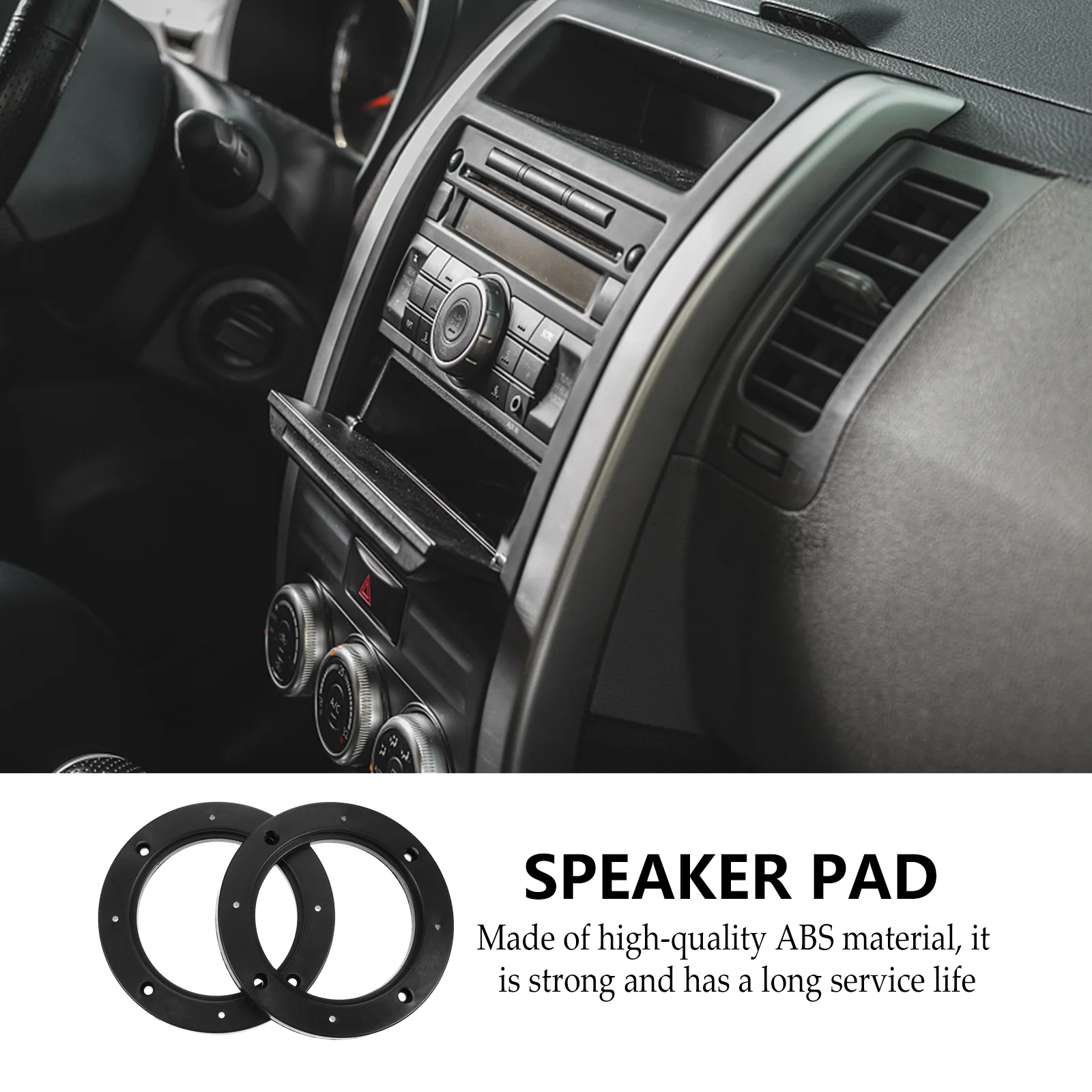 

4 Pairs Car Speaker Spacers Durable Abs Auto Audio Adapter Ring Easy Install Universal Fit Vehicles Boats Trucks Rv Auto Speaker