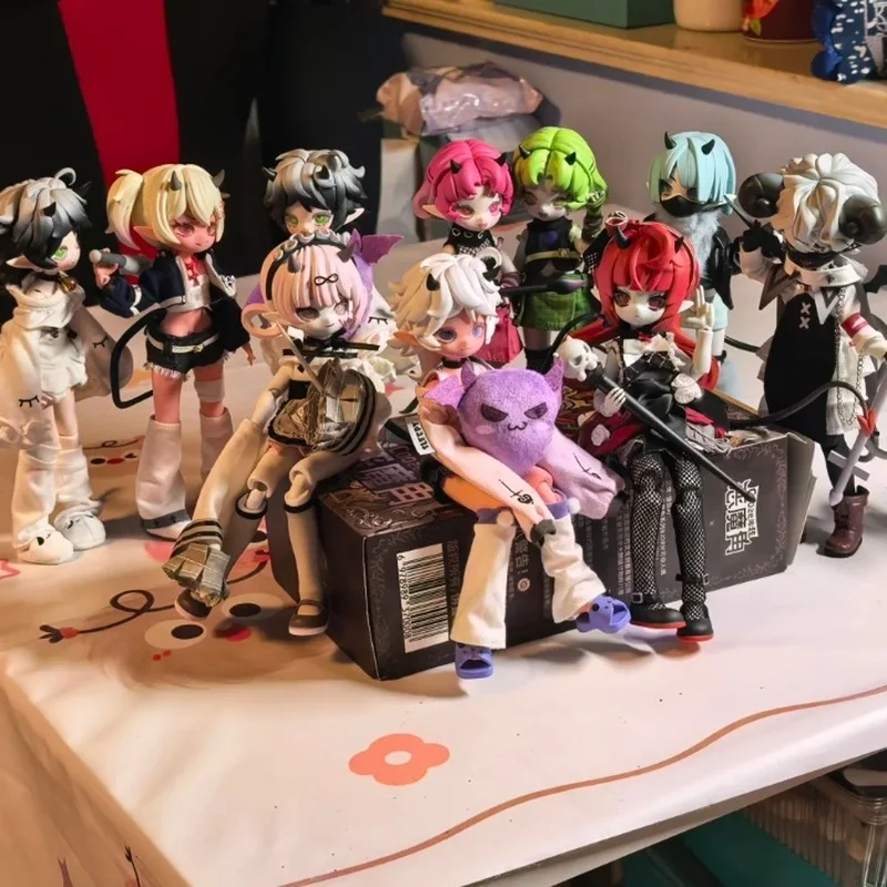 متوفر في المخزون Cooze شيطان القرن Bjd صندوق أعمى 1/8 دمية مفصلية Chuz Town تحصيل عمل الشكل جمع الديكور هدية