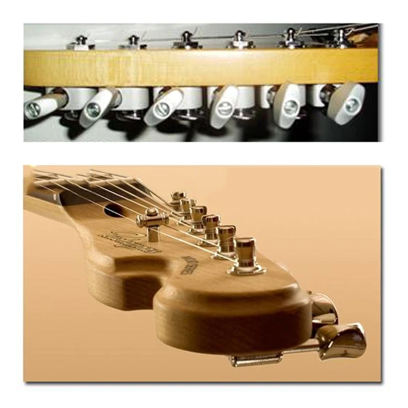 5L/5R Guitar Tuning Keys Tuners Machine Head 10 String Gold Plated Single Hole Tuning Pegs for Classical Acoustic Guitar