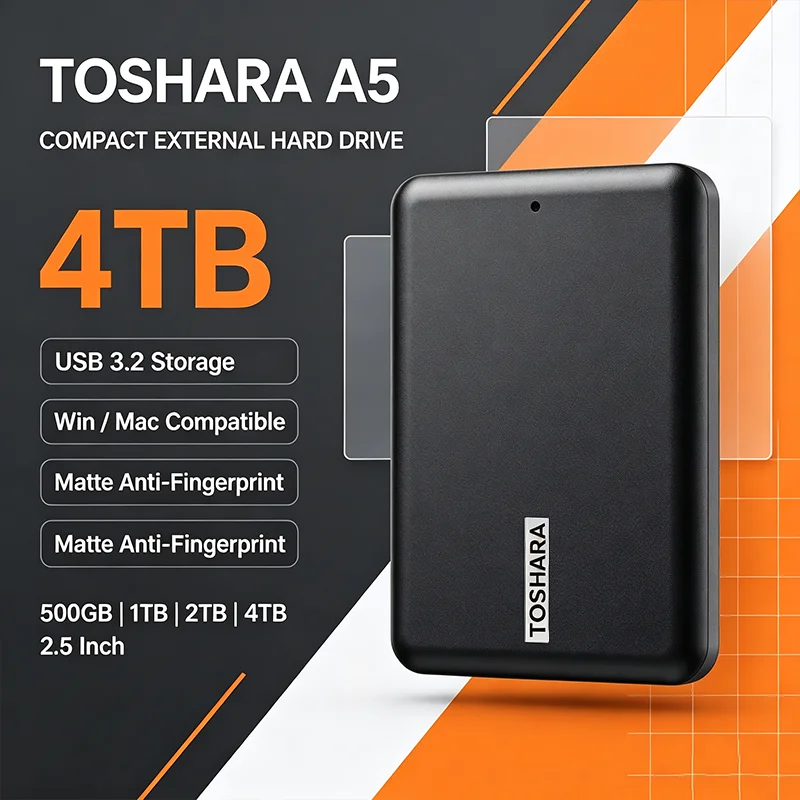 A5 New Original Portable External Hard Drive 4TB/1TB/2TB Canvio Basics USB 3.2 External Data Storage Capacity For PS5 Notebook