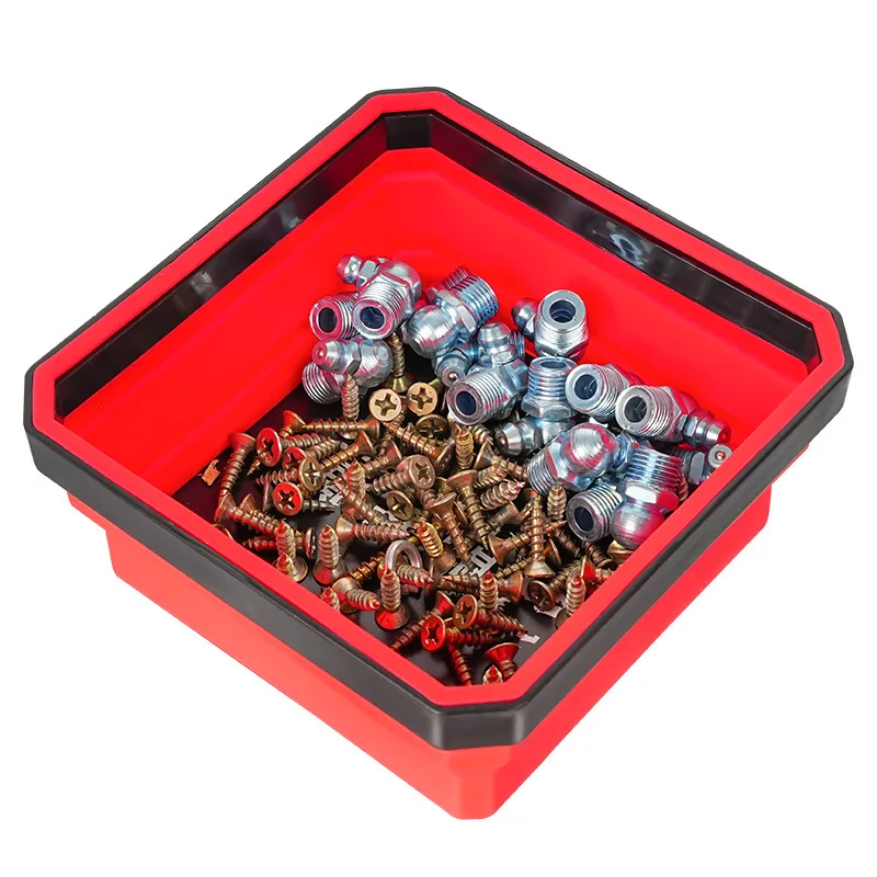 

Magnetic Storage Bowl Magnetic Screw Tray Foldable Silicone Magnetic Tray Parts Hardware Storage Box