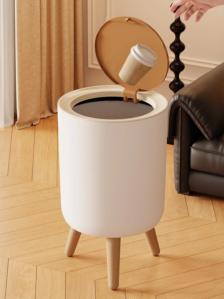 

Большой размер, ретро китайский Sle Wood ain Kitchen Batoom Tra Can с крышкой для домашнего использования, новинка 2025 года, модель Pr Open round Ape