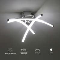 LED Modern Ceiling Light, 20W LED Fork-shaped Surface Ceiling Lamps for Bedroom Corridor Ceiling Lighting Fixtures Cool Light