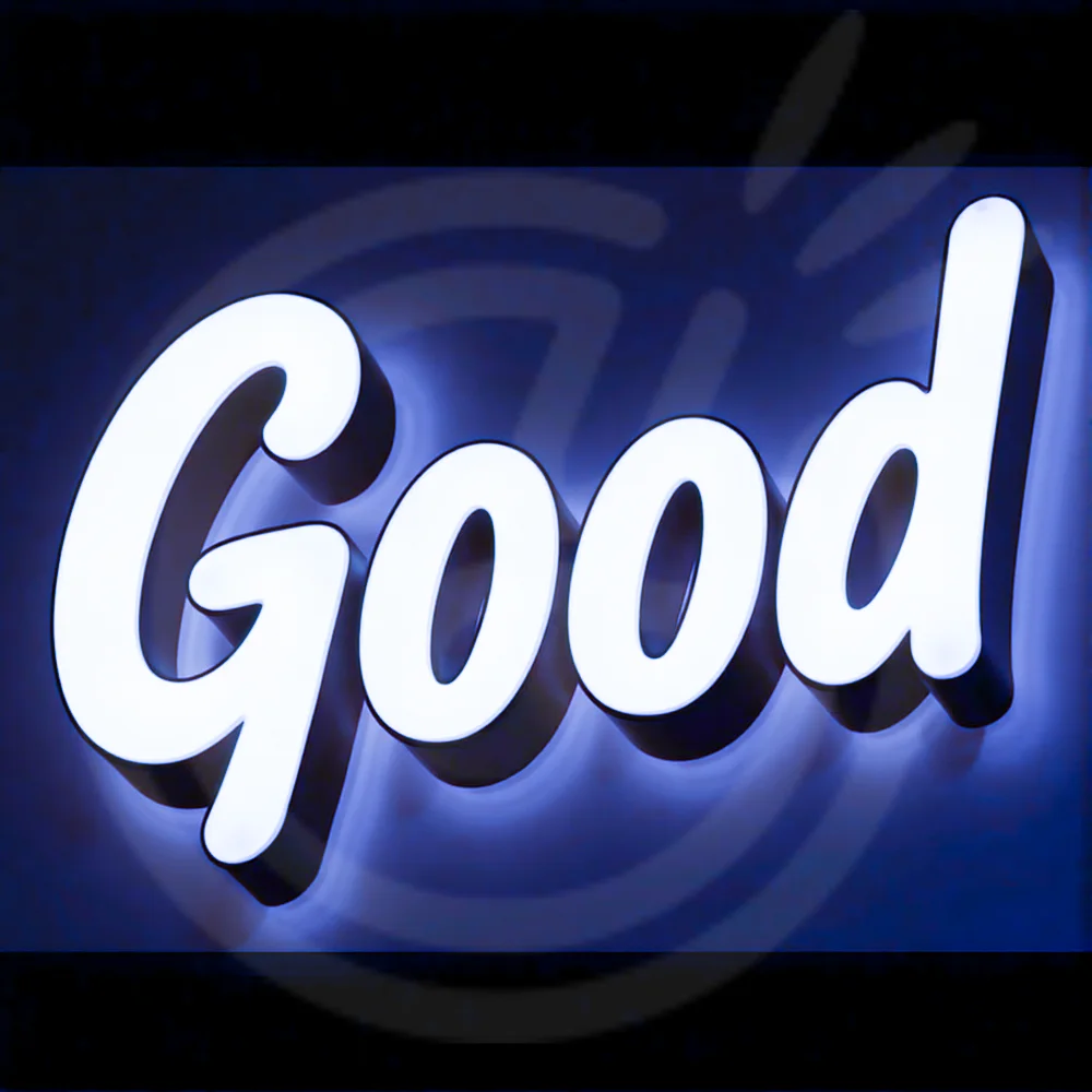 Custom 3D Metal BackLit Letters LED Outdoor Business Sign Double Sided Illuminated Channel Storefront  FrontLit Signage for Shop