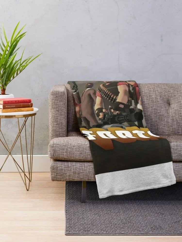 Team Fortress 2 Video Game Throw Blanket Plaid halloween Fluffys Large Plaid on the sofa Blankets