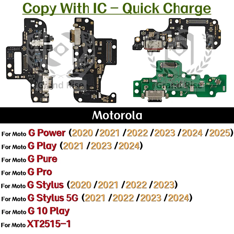 For Motorola Moto G Power G 10 Play G Pure G Pro G Stylus 5G (2020/2021/2022/2023/2024/2025) XT2515 USB Charging Board Port Dock