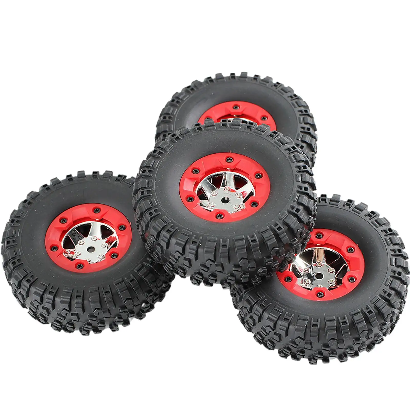 4 Pieces RC Tire Wheels Sturdy Replacement for 12428 12423 for RC 1/12 Scale