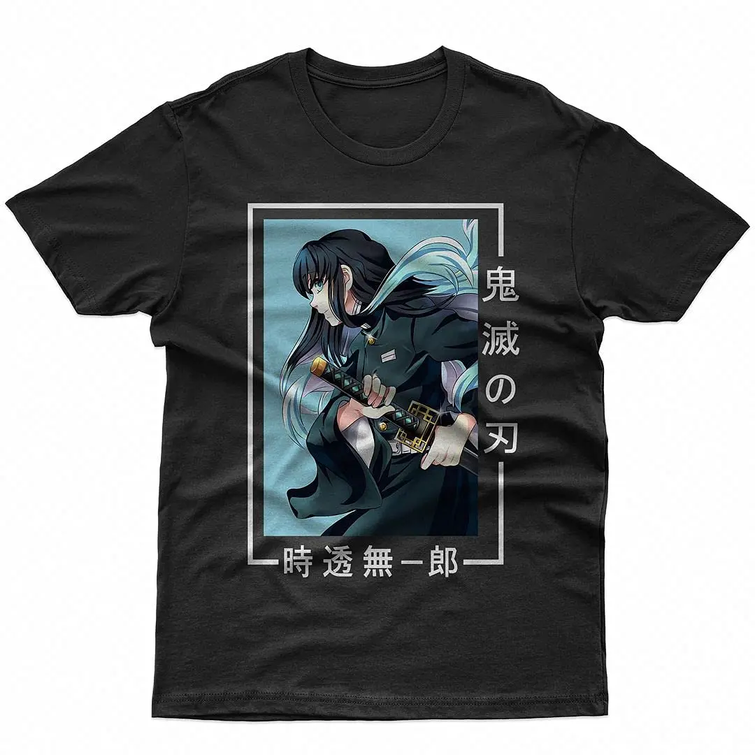 Muichiro Tokito Shirt, Demon Slayer Kimetsu no Yaiba  Hashira Short Sleeve T- Anime Tee, Manga Shirts for Mens B-17