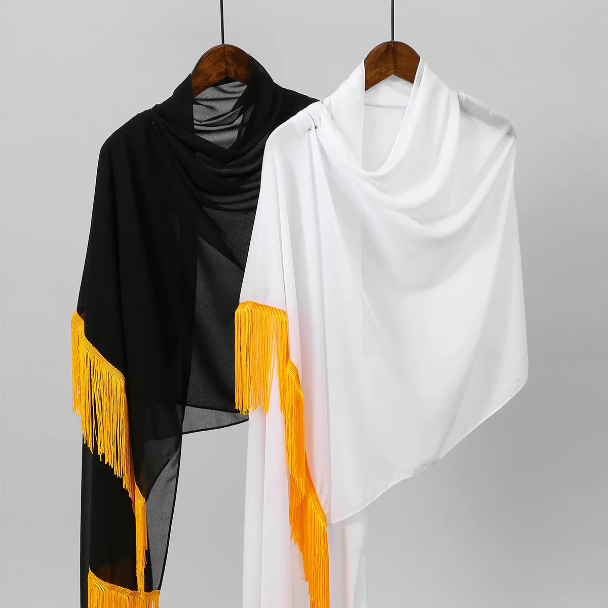 

180*70CM New Chiffon Long Scarf Fringe Trim Shawl Women Muslim Hijab Headscarf Islam Head Wrap Tassel Scarves Foulard Bandanas