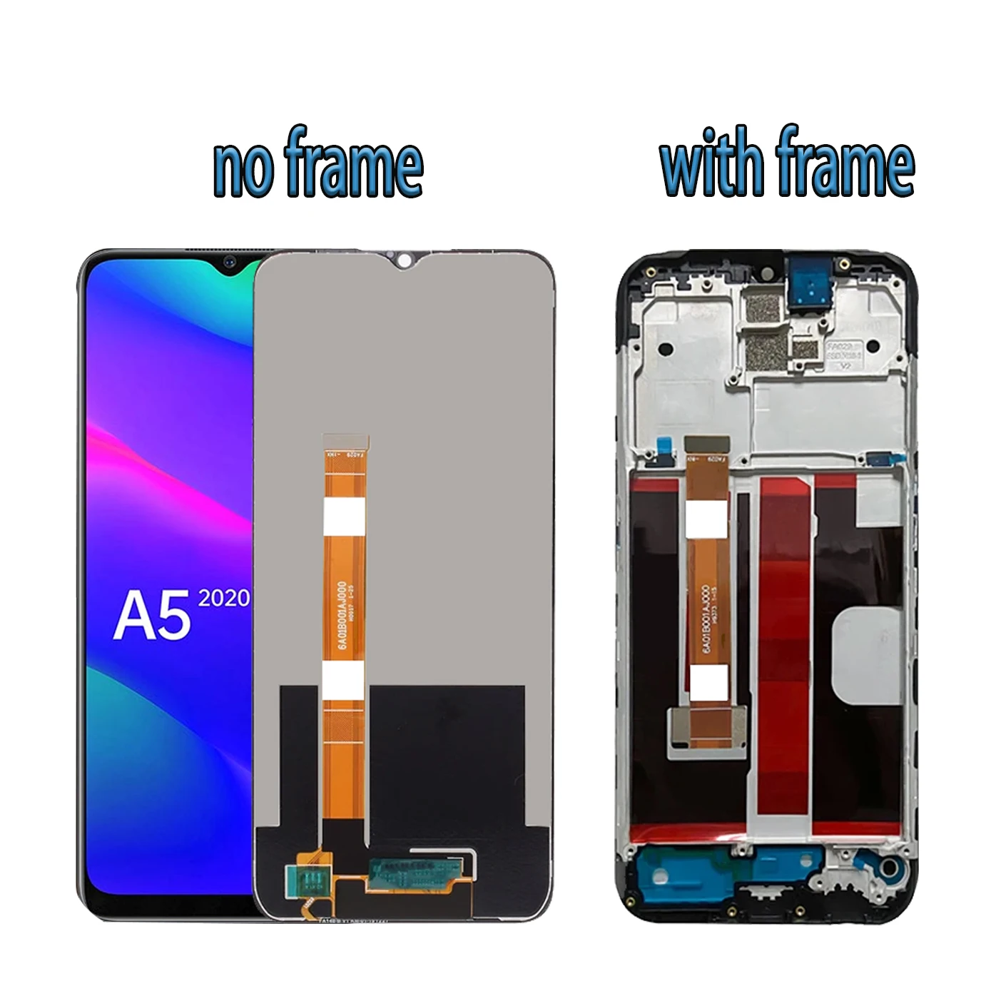 LCD Tested For Oppo A5 2020 Display CPH1933 CPH1935 Screen Touch Panel CPH1931 CPH1959 Digitizer Replacement Parts No/With Frame