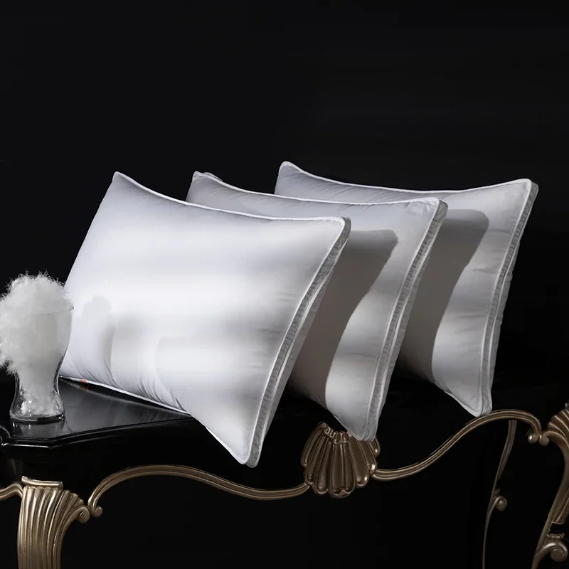 100% Goose Down Pillow 95% Cluster 1200TC Pima Cotton 40x60cm Cleanliness 1000 Loft 750+