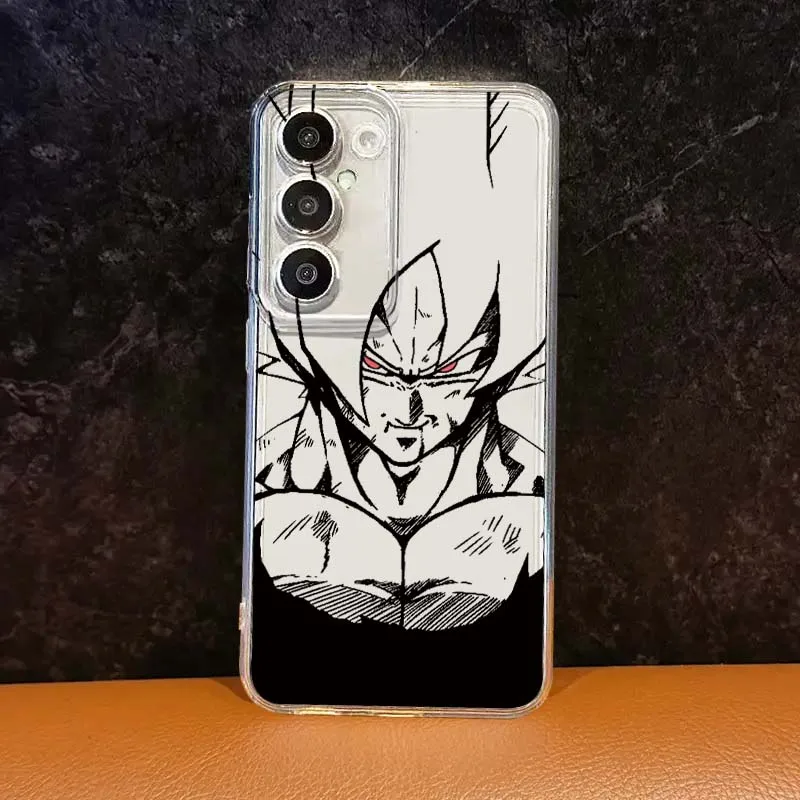 كاريكاتير D-Dragones جديد B-كرات لسامسونج A71 A51 A55 A52 A35 A25 A22 A17 A07 A54 A15 A14 A05 A13 A73 5G جراب هاتف شفاف