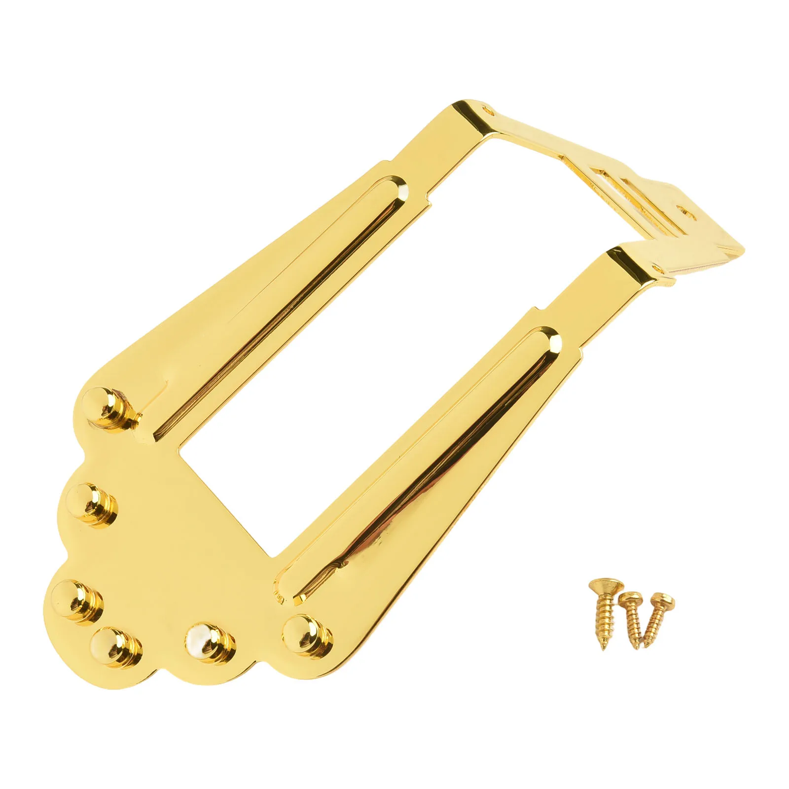 Replacement Guitar Tailpiece Bridge with Screws for Jazz and Folk Acoustic Guitars Designed to Improve Sound and Performance
