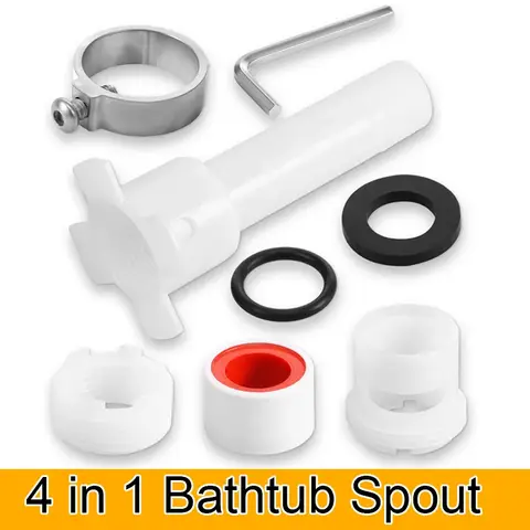 유니버설 4 in 1 욕조 오르네 변환 세트 욕조 오르네 어댑터 키트 수도꼭지 확장 헤드 분무기 오르네 욕실 분지 탭 확장