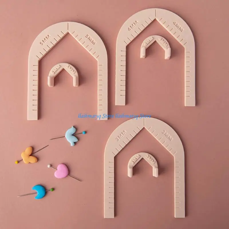 573B Reusable Soft Clay Earring Drill Guide PLA Crafting Instrument