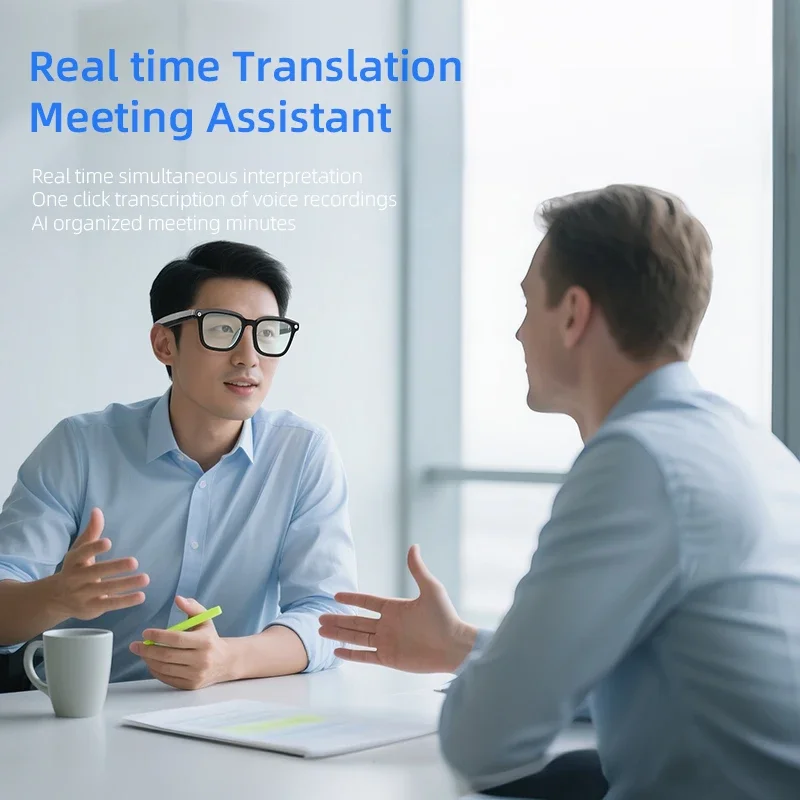 2025 New AI Shooting Smart Glasses 1080P Video Recorder Voice Assistant Music Bluetooth Connectivity Anti Blue-Light Sunglasses