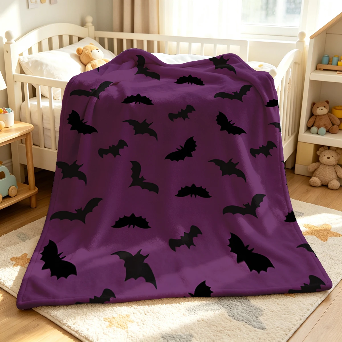 Spooky Books Tote Soft Fluffy Flannel Blanket Super Cozy Lightweight Bed Blanket for Halloween Sofa Bed Christmas Decor