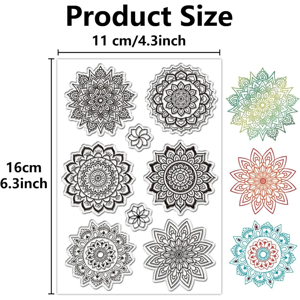 Мандала прозрачный штамп цветок штамп резиновый многоразовый ретро прозрачные растения цветочный бохо лотос фото открытка ручной работы DIY ремесло Мандала прозрачный штамп цветок штамп резиновый многоразовый ретро прозрачные растения цветочный бохо лотос фото открытка ручной работы DIY ремесло