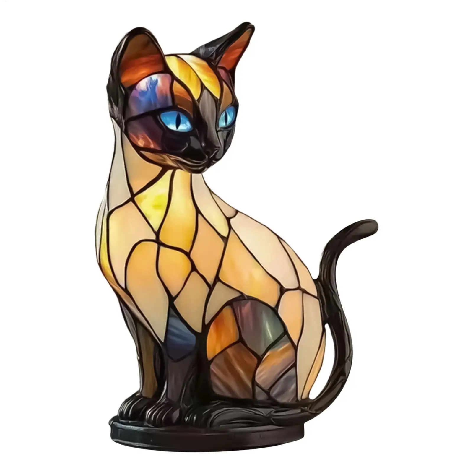 

Светильники-кошки из смолы, светодиодные, винтажные, 3D ночники, милые лампы-кошки для стола, каминной полки, рождественского декора, детской, спальни, гостиной, дома