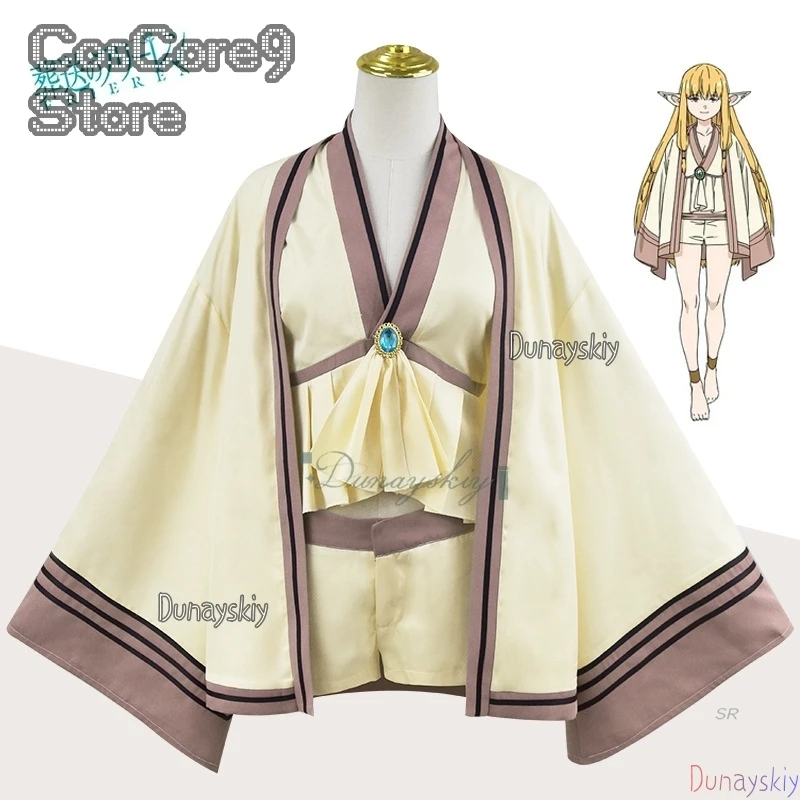 

Серия Косплей 코스프레 Аниме Frieren: Beyond Journey's End Золотые длинные волосы Пальто Шорты Аксессуары для карнавала Хэллоуин Вечеринка