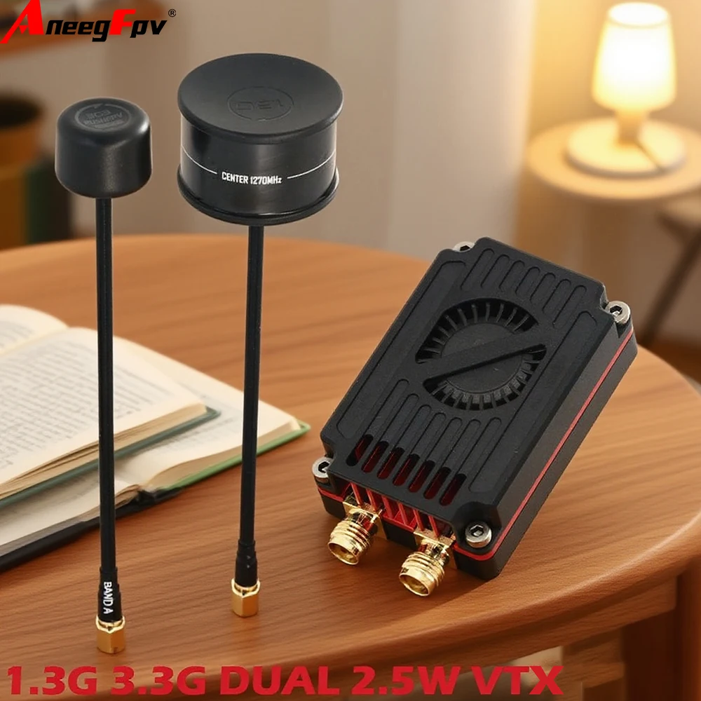 RUSH FPV 3.3G&1.3G ثنائي النطاق 2.5W VTX جهاز إرسال صوتي فيديو عالي الطاقة مع هوائي SMA لطائرات بدون طيار FPV