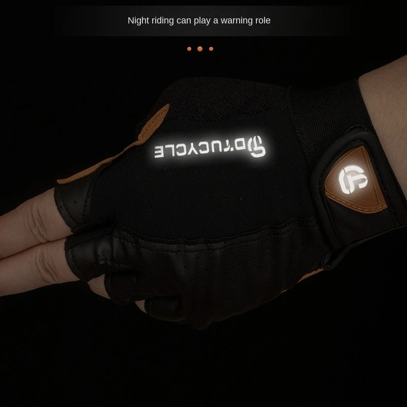 تنفس نصف اصبع قفازات ركوب الدراجات المضادة للانزلاق للصدمات سريعة الجافة دراجة قفازات ركوب الخيل للرجال والنساء قفازات الصالة الرياضية