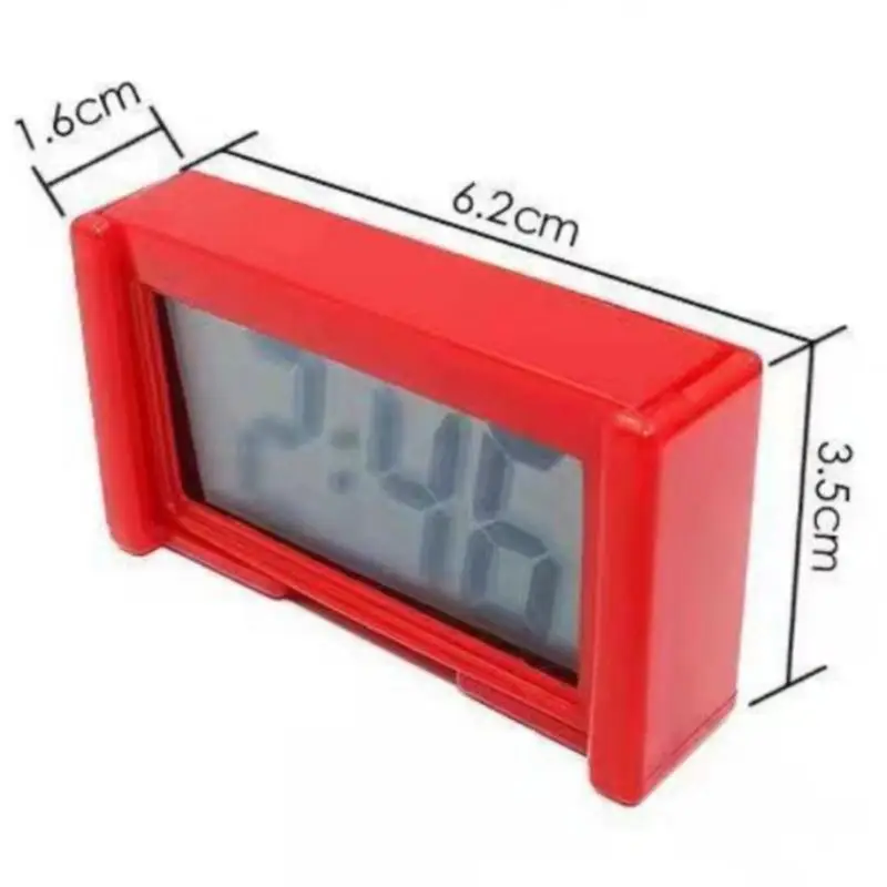 New Mini Digital Clock Large Screen Car Dashboard Electronic Clock Self-adhesive Mini Clock Car Clock For Truck Dashboard