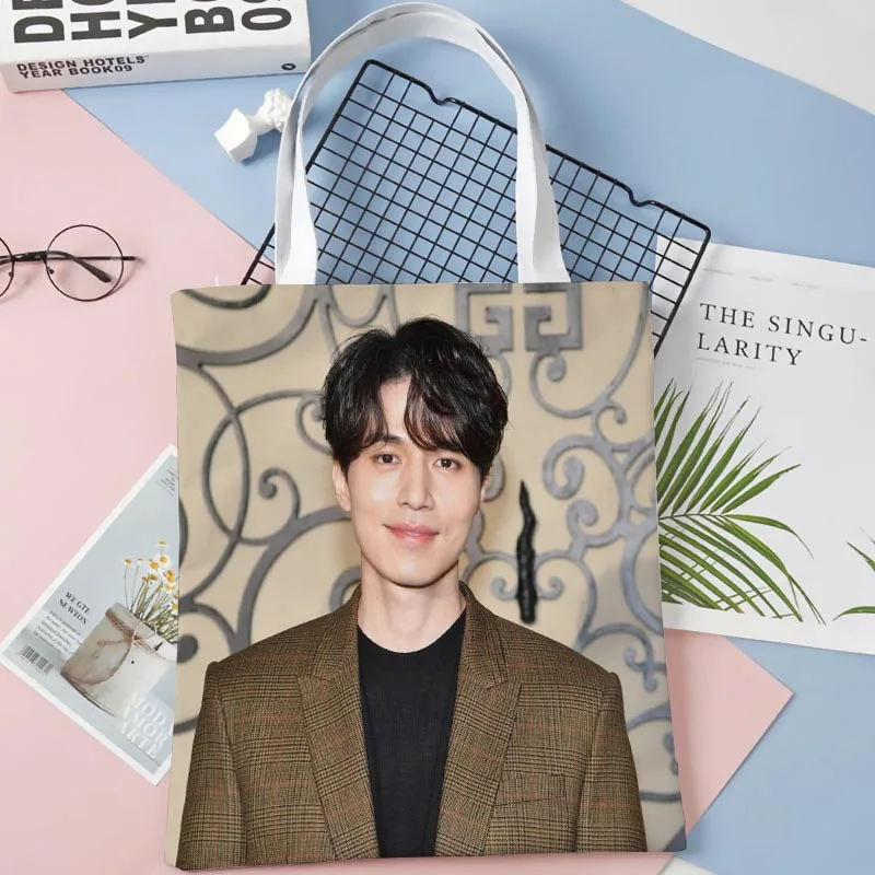 30x35 cm Ppo Lee Dong Wook Borsa di tela Harajuku School Borsa a tracolla da donna Borsa vintage punk casual di grande capacità 0414