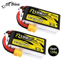 TATTU R-LINE 3.0 14.8V 120C Lipo Battery 1300mAh For RC FPV Airplane Quadcopter Helicopter Drone Parts 4S Rechargeable BATTERY