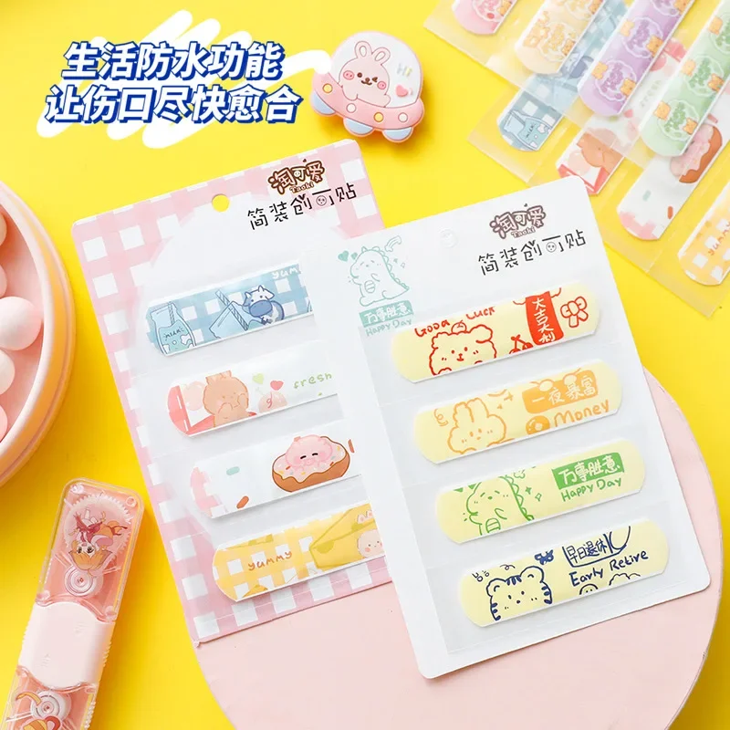 40 Stuks Schattige Cartoon Kinderen Bandage Waterdichte Ademende Kinderen Kleine Wond Hemostatische Dressing Patch Anti-Wear Hak Sticker