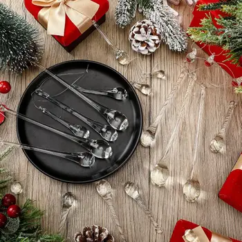 22 件玻璃雨滴聖誕裝飾品 水晶淚滴吊飾裝飾品 透明吊燈垂墜裝飾品 聖誕節 10 最佳銷售 水晶裝飾 - №1