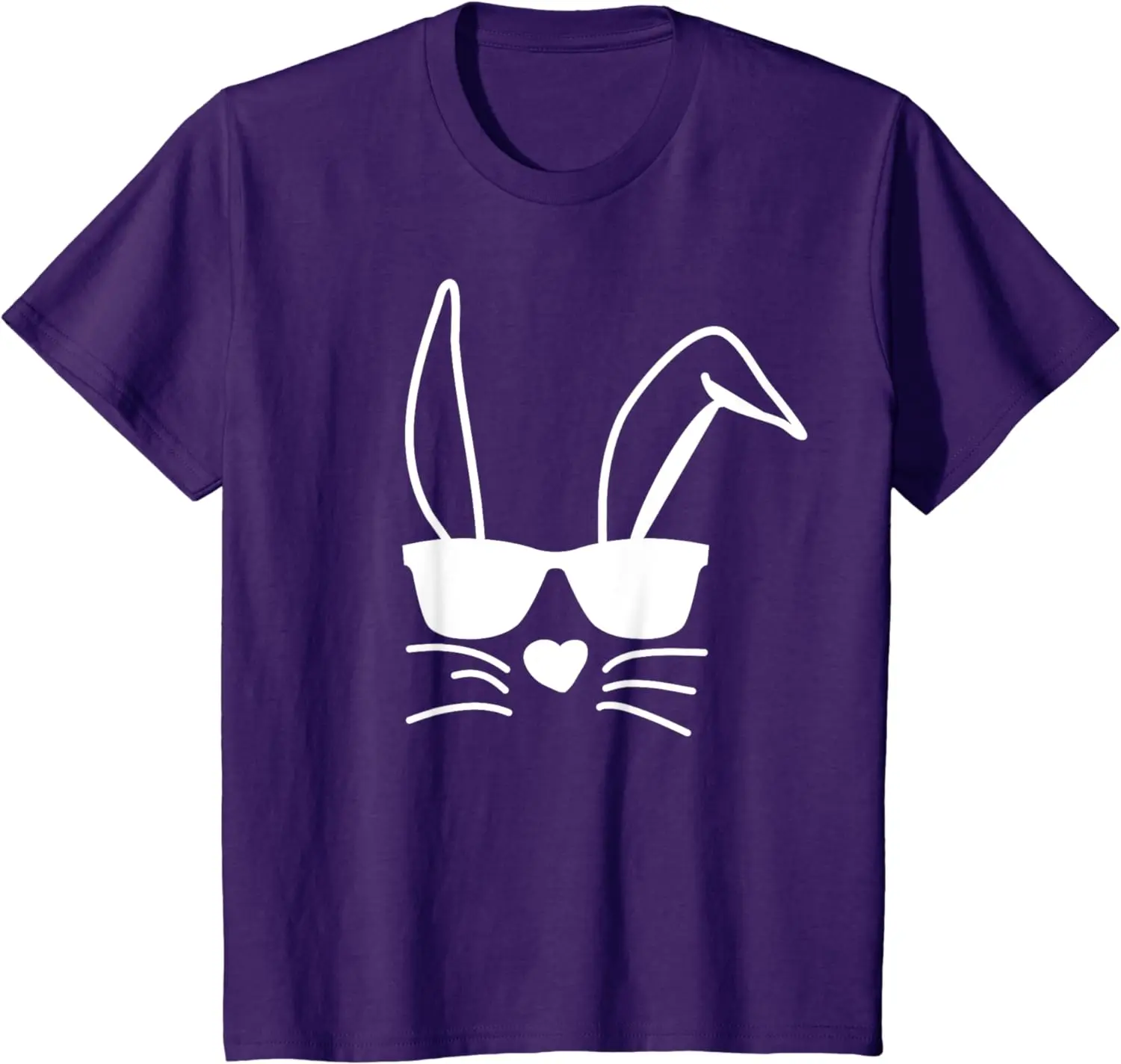 T-Shirt nera pasquale occhiali da sole classici all'anca Bunny girocollo manica corta donna uomo T-Shirt ragazza ragazzi Holiday Tees quotidiano Casual