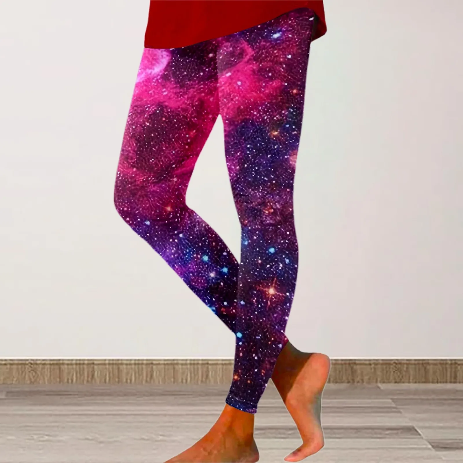 2025 New Fashion Women's Galaxy Leggings Space Printed Comfortable Fitness Tight Leggings Yoga Running Everyday Wear Leggins