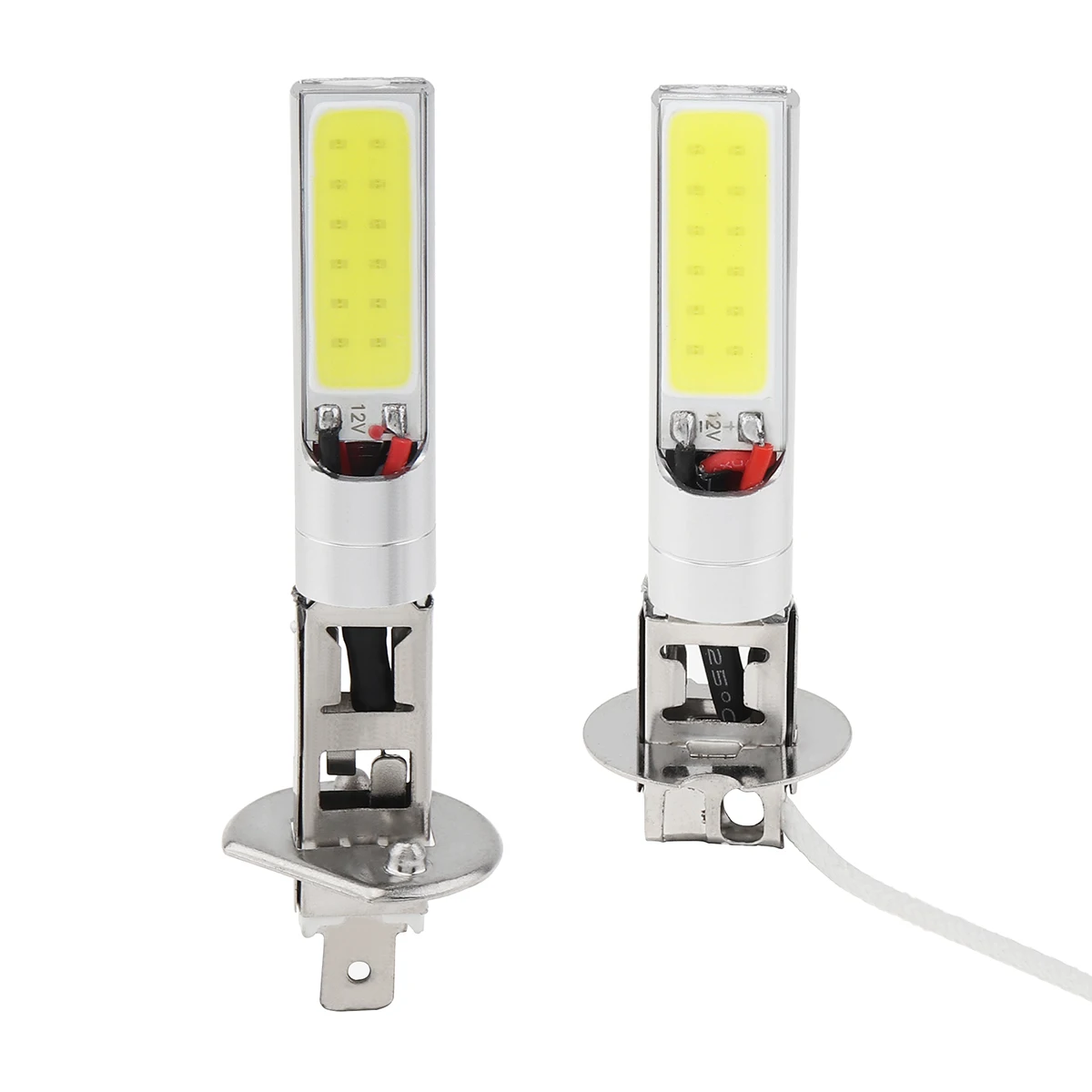 H1 H3 Canbus Super Bright LED Bulb Car Fog Light Headlight COB 12V 6000K Running Light Ultra Auto Motorcycle Lamp Replacement