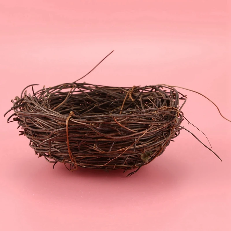 3X Handmade Vine Twig Bird Nest Home Nature Craft Holiday For Photo Garden Decor