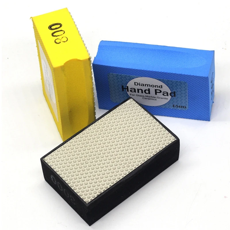 Diamond Hand Polishing Pad for Stone Gl  Ceramic Marble Granite (Grit-1500),90x55mm