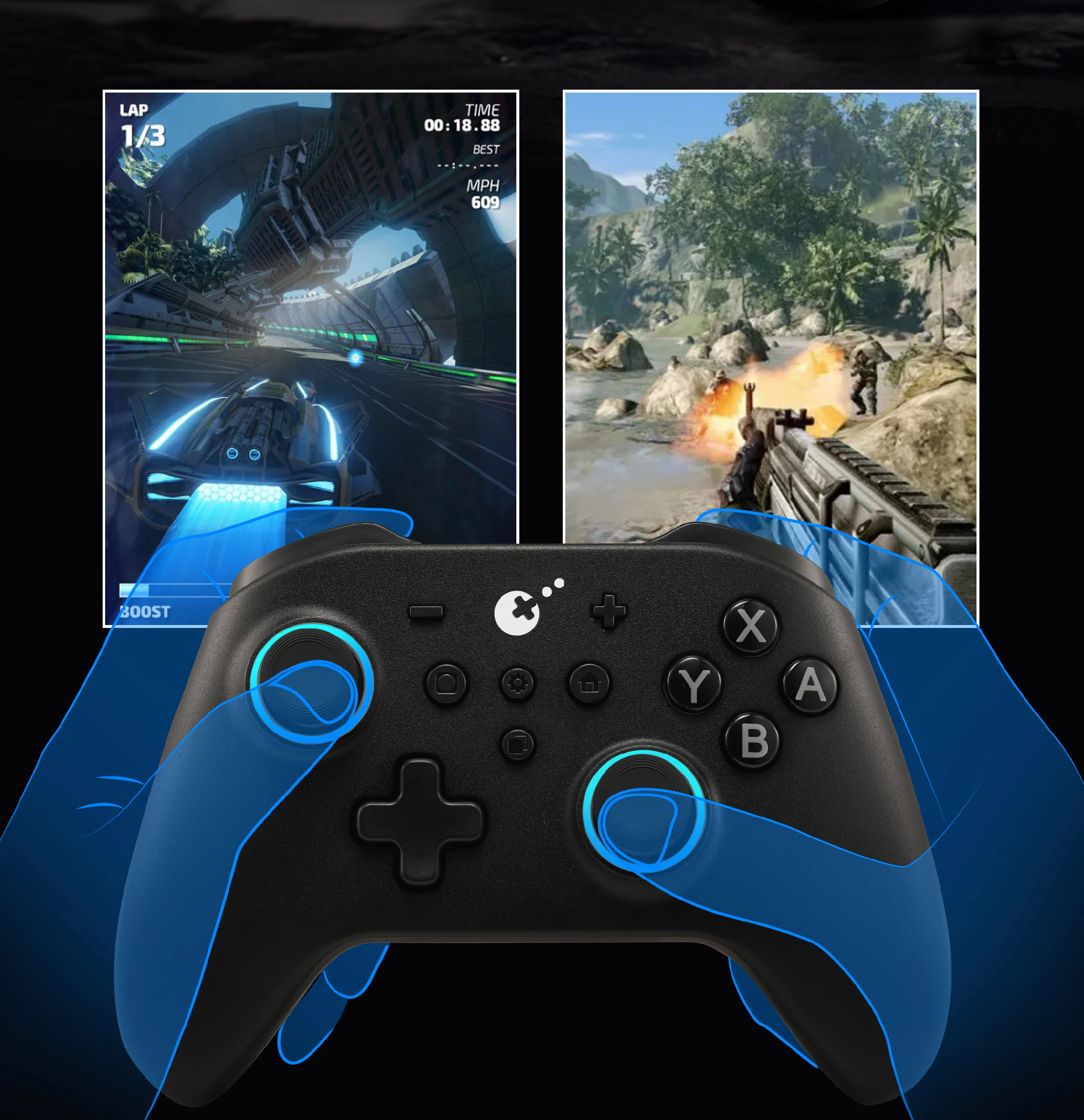 GuliKit KK3 Pro Controller mit Hall-Effekt-Joysticks und Auslöser KingKong 3 NS38 Gamepad für Windows Nintendo Switch Android iOS – Detail 12