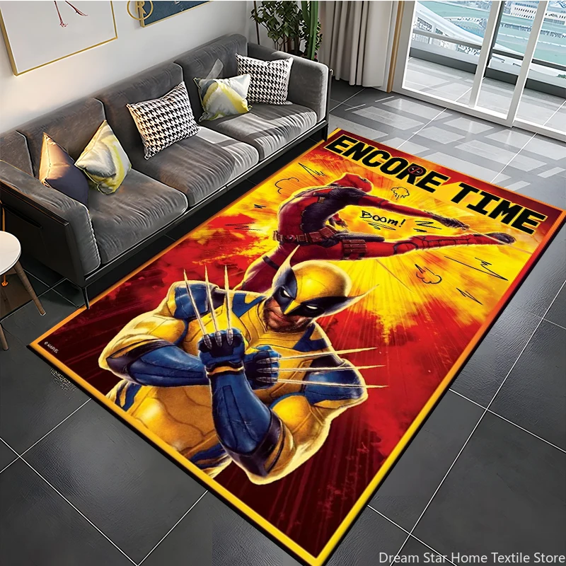 Deadpool & Wolverine rug carpet for children,Living room Bedroom floor Mat Kitchen mat Children's Bedroom Yoga Mat,bedroom decor