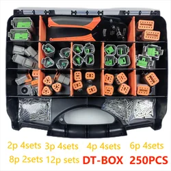 German DT series Waterproof Wire Connector Kit DT06-2/3/4/6S DT04-2/3/4/6P Automotive Sealed Plug with pins box