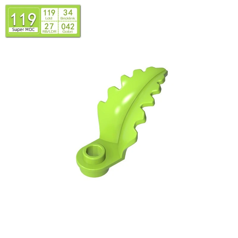 10PCS Pieces of Toys Parts Part Bricks Round Plant 1x1 2682-2682a Tree Leaf Plate Building Blocks Kit Particle Educational Toy