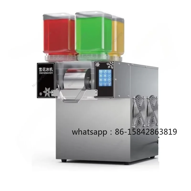 Commercial Ice Cream Machine 4 Tub Rainbow Color Shaved Ice Machine Snow Cone Maker Multifunction Cold Drink Equipment