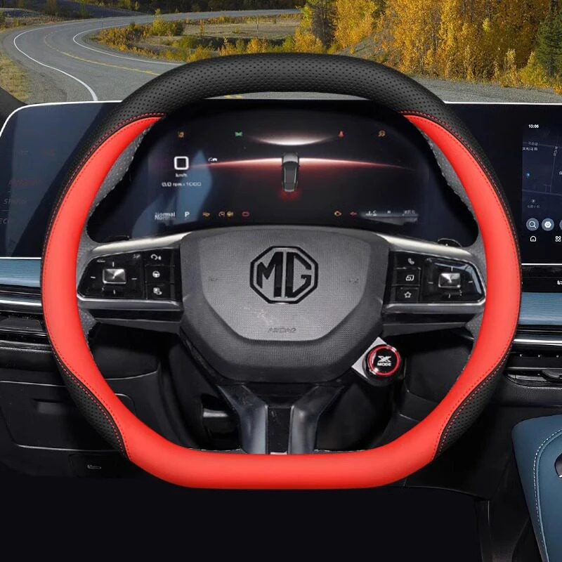 38cm Auto-Lenkradbezug, Für MG HS ES5 ONE ZS MG4 MG3 MG7 S5 EV S9 QS 2026, Leder Auto-Lenkradhülle Zubehör – Detail 17