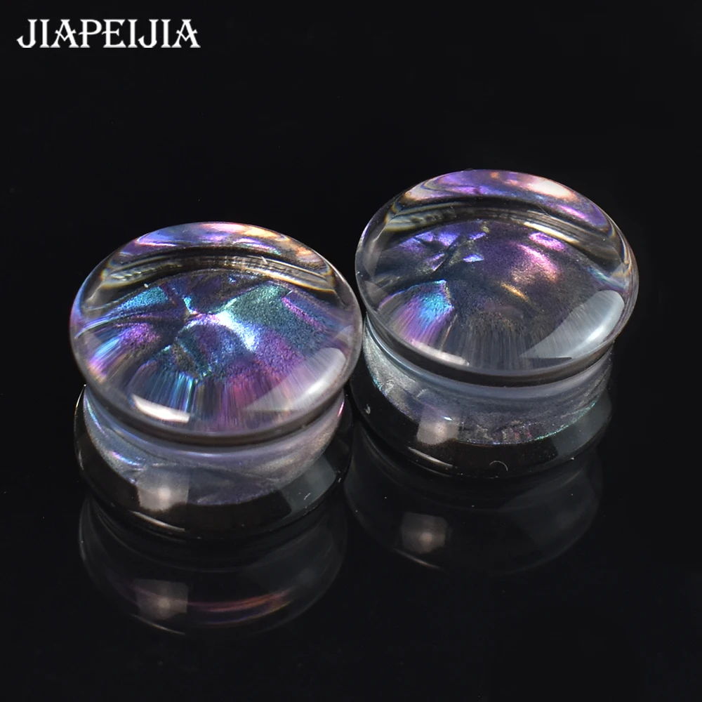 2pcs 6-50mm Multicolor Ear Gauges Tunnels Double Flared Plug Ear Stretcher Expander Body Piercing Jewelry for Women Men