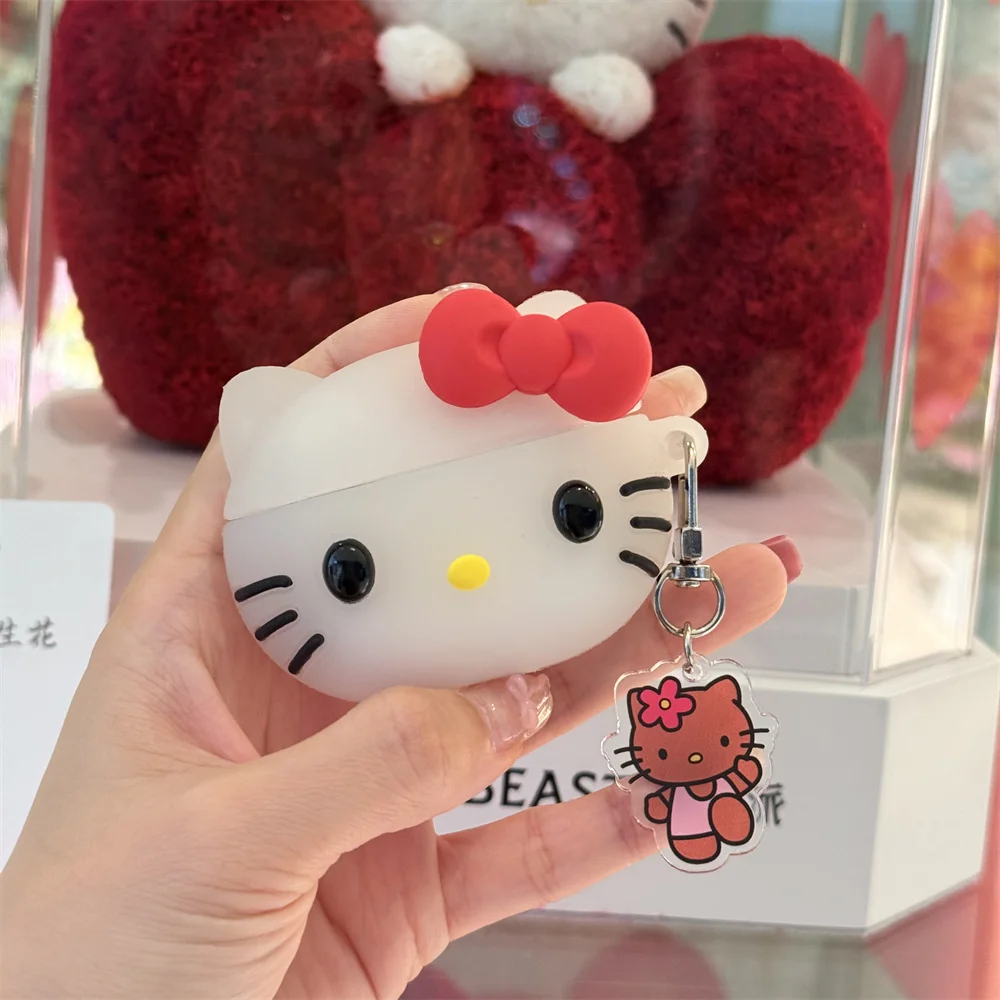 Kawaii ثلاثية الأبعاد Hellokitty غطاء سماعة رأس من السيليكون غطاء مقاوم للصدمات ل Airpods 2 3 4 قذيفة Airpods Pro 2 حافظة سماعة غطاء لطيف #3
