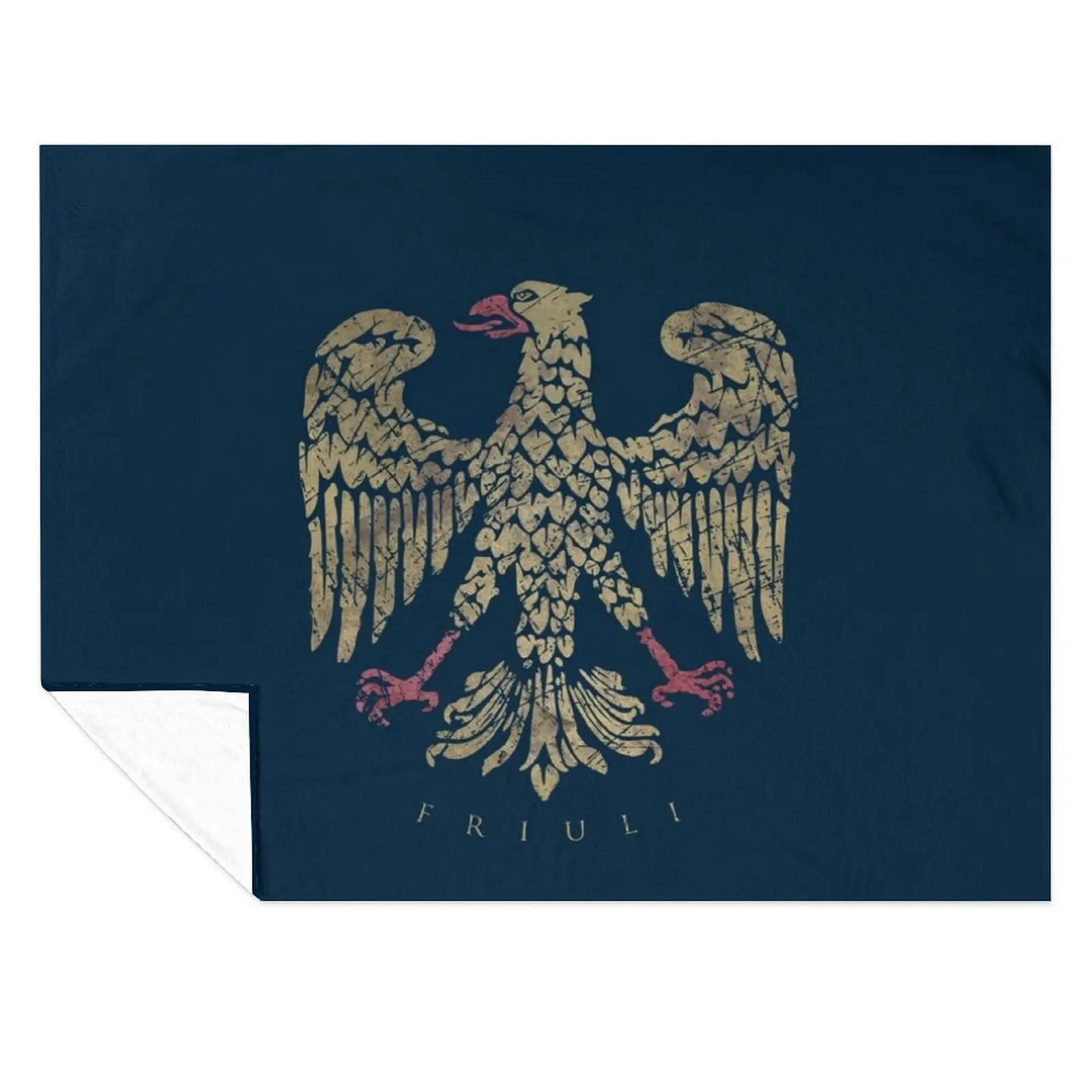 

Friuli Emblem - Vintage Gold Throw Blanket for sofa Soft Big Kid'S Multi-Purpose Blankets