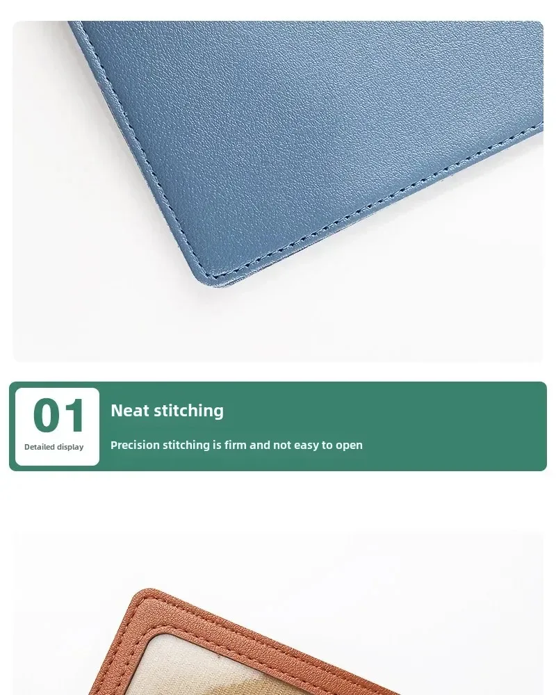 Spot Mehrfarbige Reisepasshülle aus dickem Pu-Leder mit Gepäckanhänger-Set aus Papierkarten und Gepäckanhänger – Detail 7