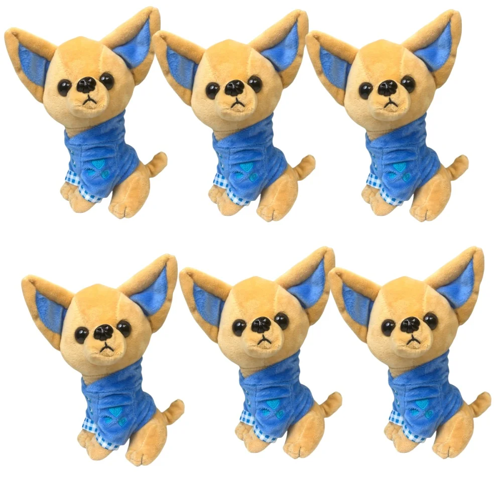 18 см имитация милого щенок чихуахуа, плюшевые игрушки, детский подарок на день рождения, украшения для комнаты, мультяшный щенок, плюшевые игрушки