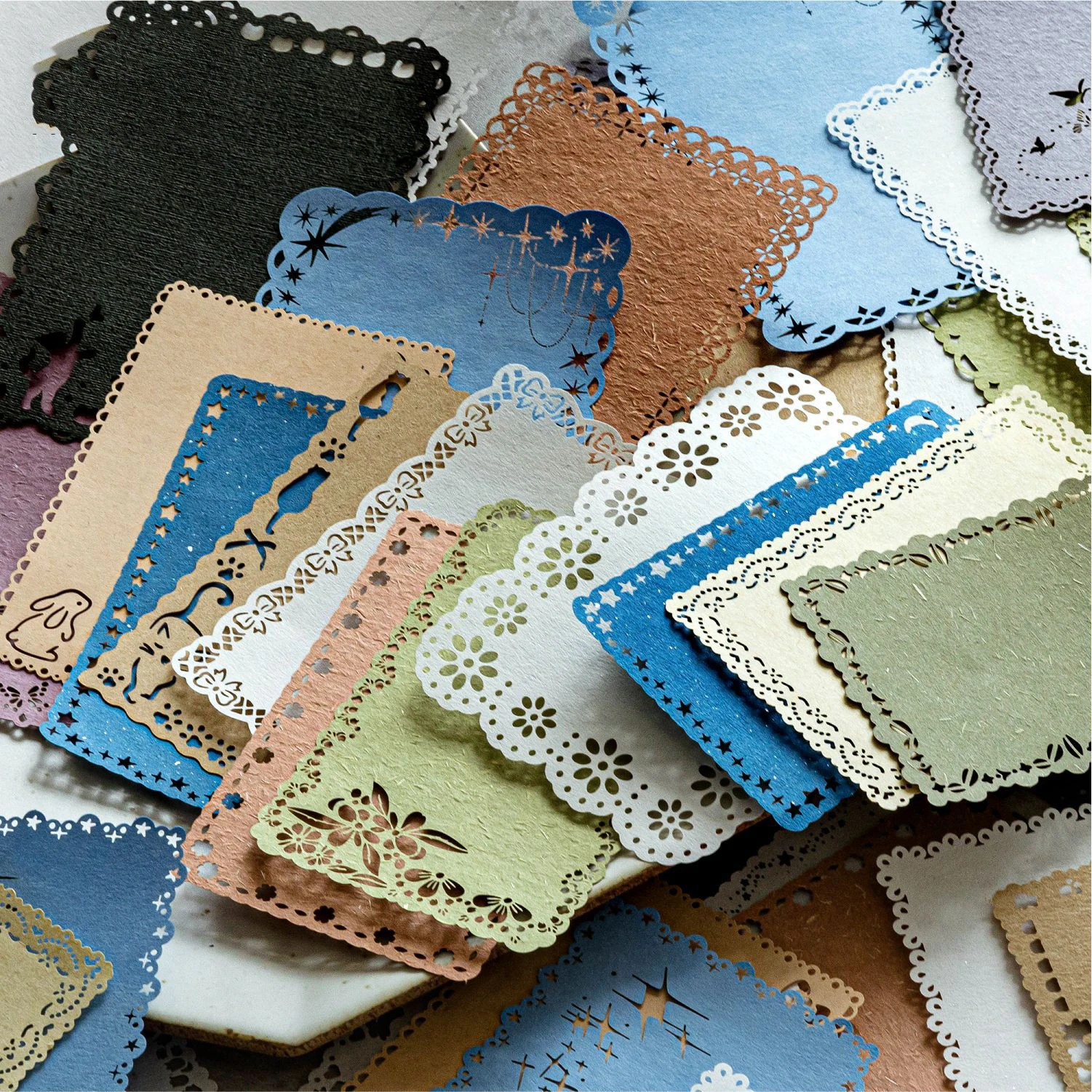 Weave Dream From World Series Vintage Lace Hollow Border Landscape Material Paper Creative DIY Junk Journal Collage Stationery