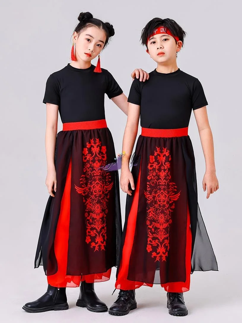 

Детский танцевальный костюм для джазовых танцев, для выступлений, для веерных танцев, классический танцевальный наряд для девочек, бренд Yún Xī Yàn, летняя коллекция